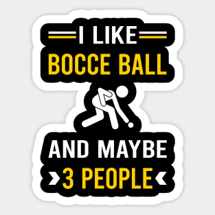 3 People Bocce Ball Bocci Boccie Sticker